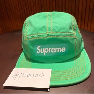 Supreme Contrast Stitch Camp Cap